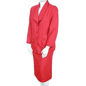 St. Anthony Red Evening Skirtsuit